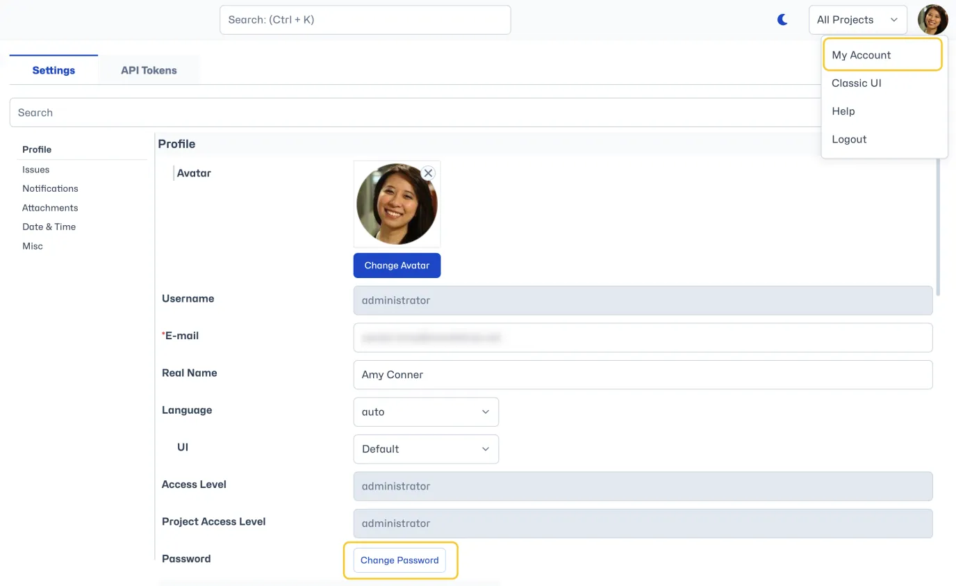 Profile Settings
