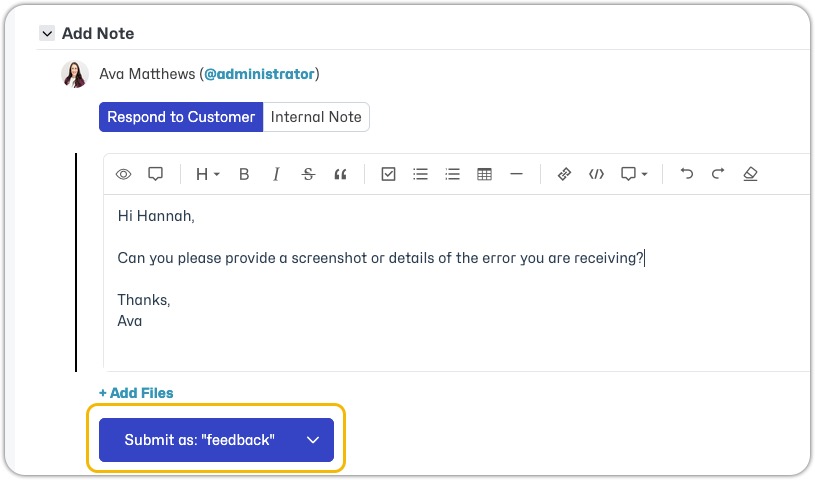 Feedback