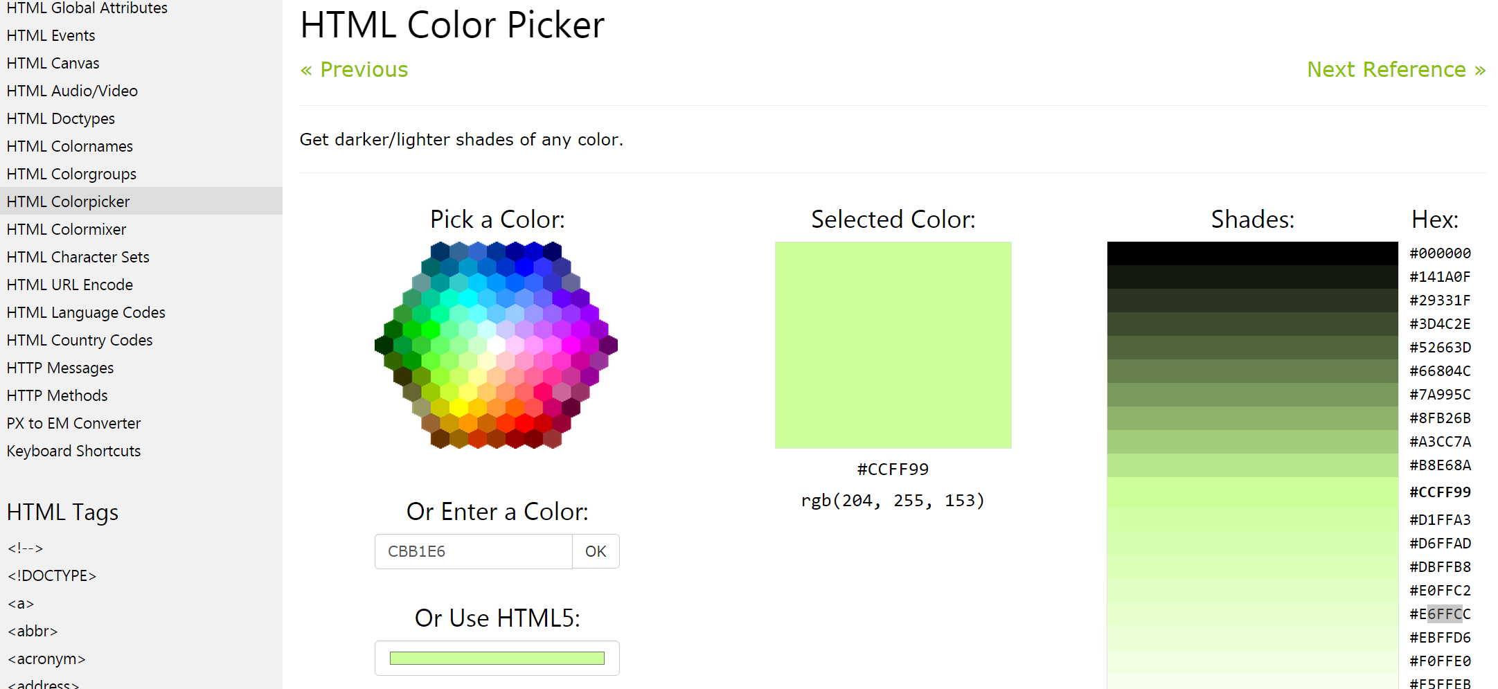 color pallete
