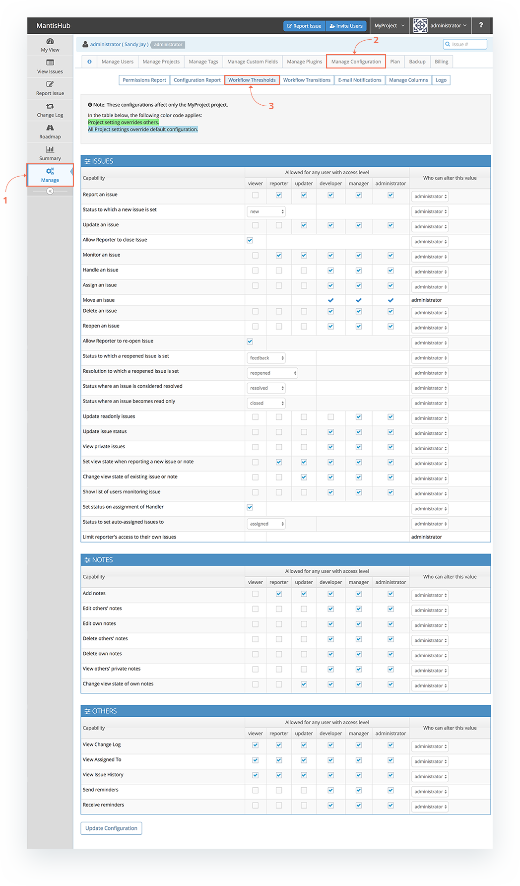 Manage Workflow Thresholds
